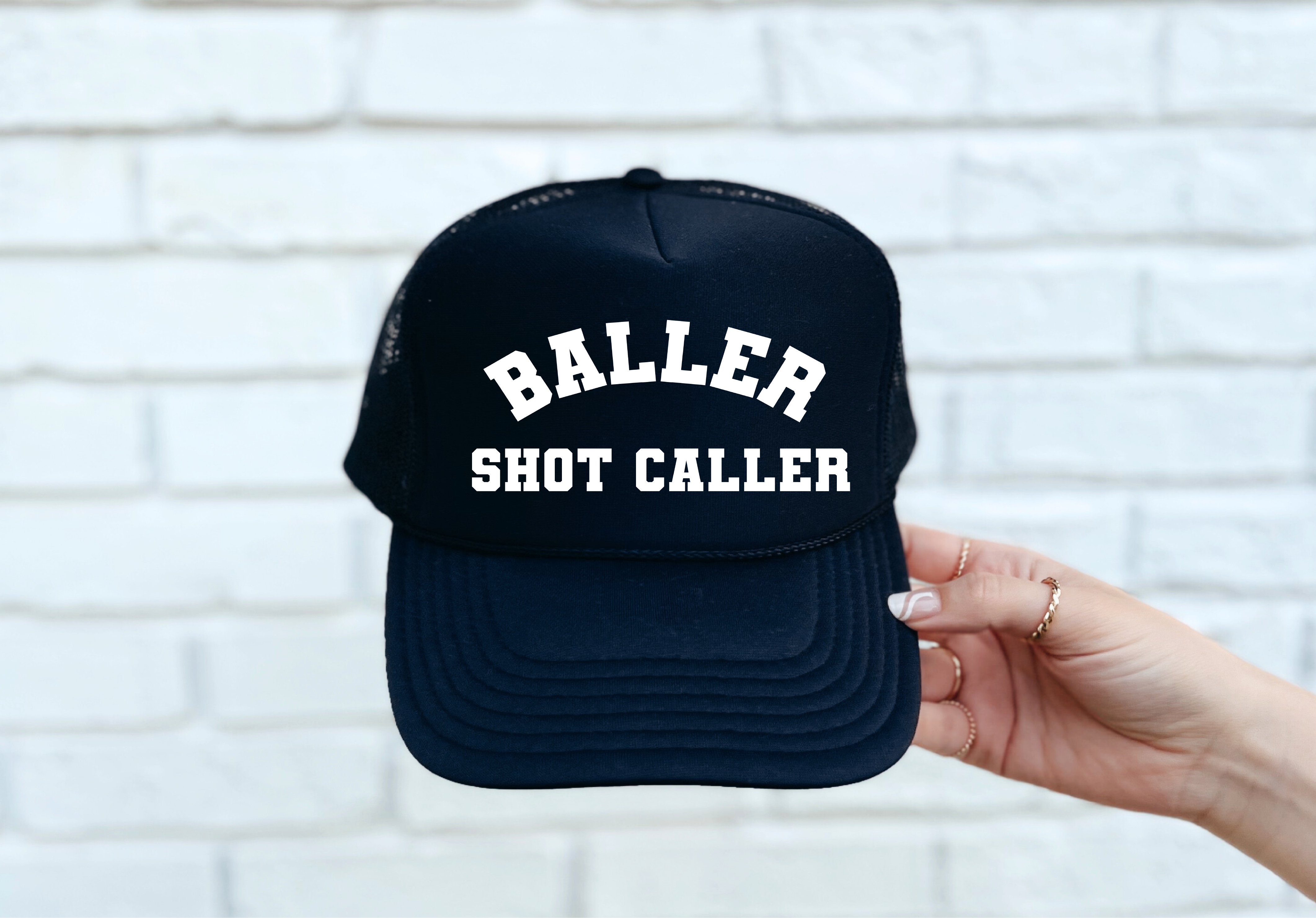 Shot Caller Black Trucker Hat