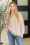 Safe and Secure Mineral Wash Pullover in Ash Mocha (Zenana)