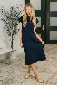 casual dress navy Sweet Like That Casual Dress in Navy – Texas Dazzling Boutique