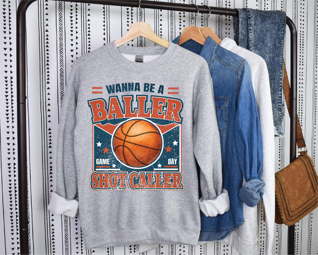 WANNA BE A BALLER - BASKETBALL TEE