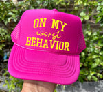 Worst Behavior Hot Pink Trucker Hat