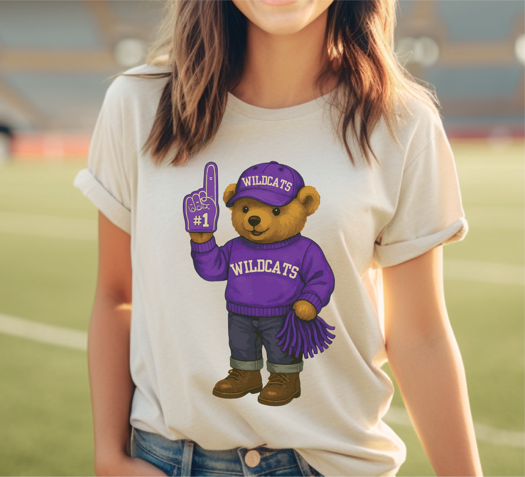Game Day Teddy Bear School Spirit Tee