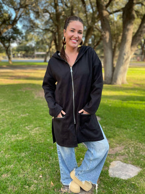 Time Slips Away Hooded Jacket in Three Colors