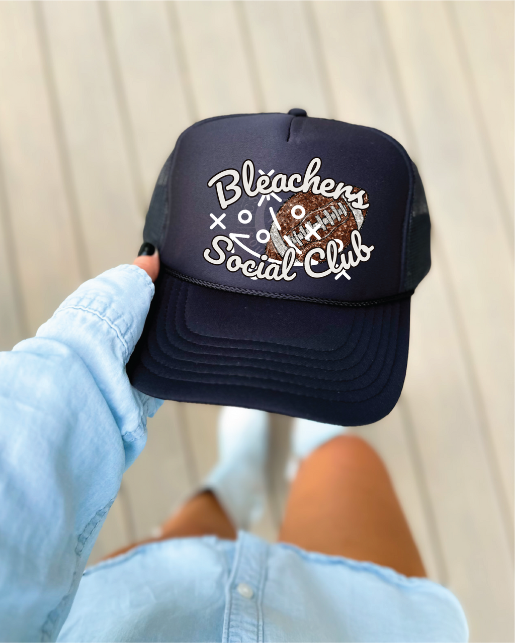 Bleacher Social Club Black Trucker Hat