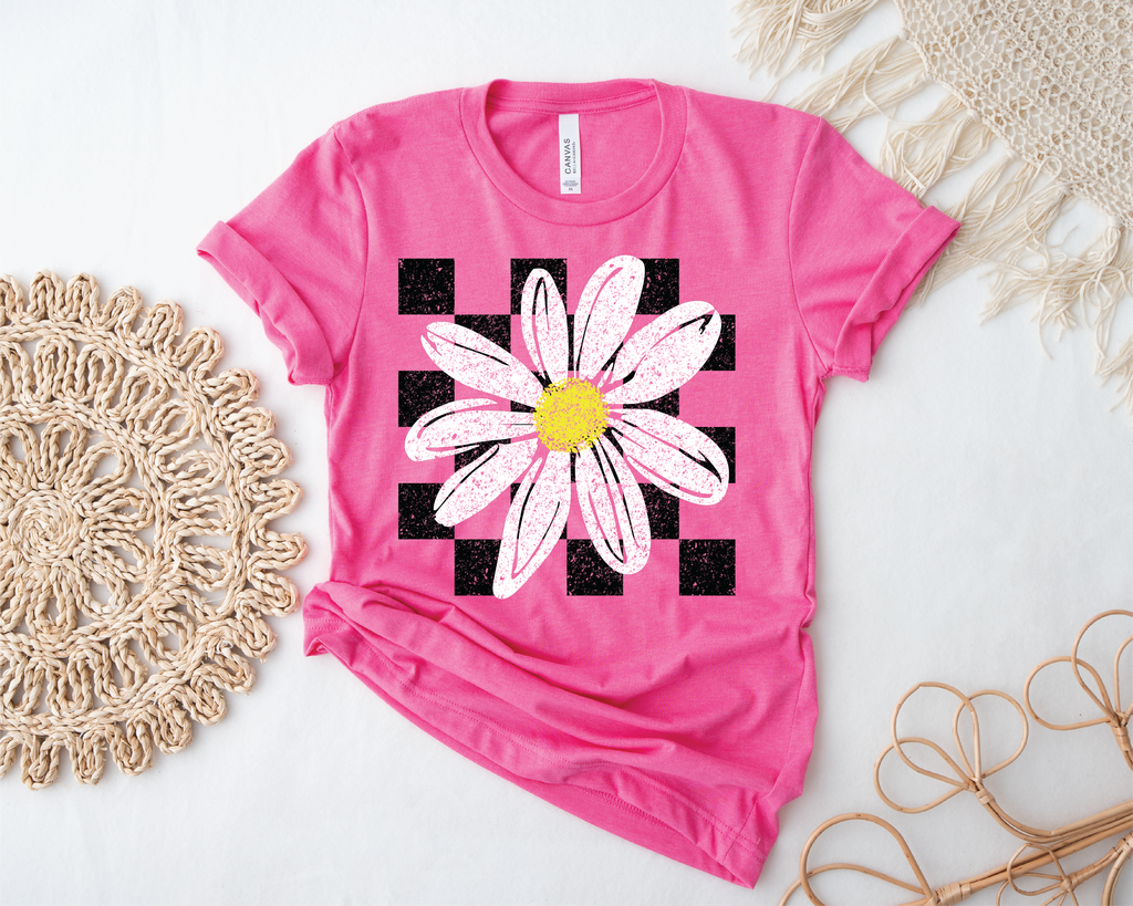 Checkered Daisy Tee