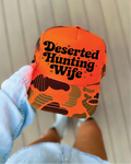 Deserted Hunting Wife Orange Camo and Orange Trucker Hat