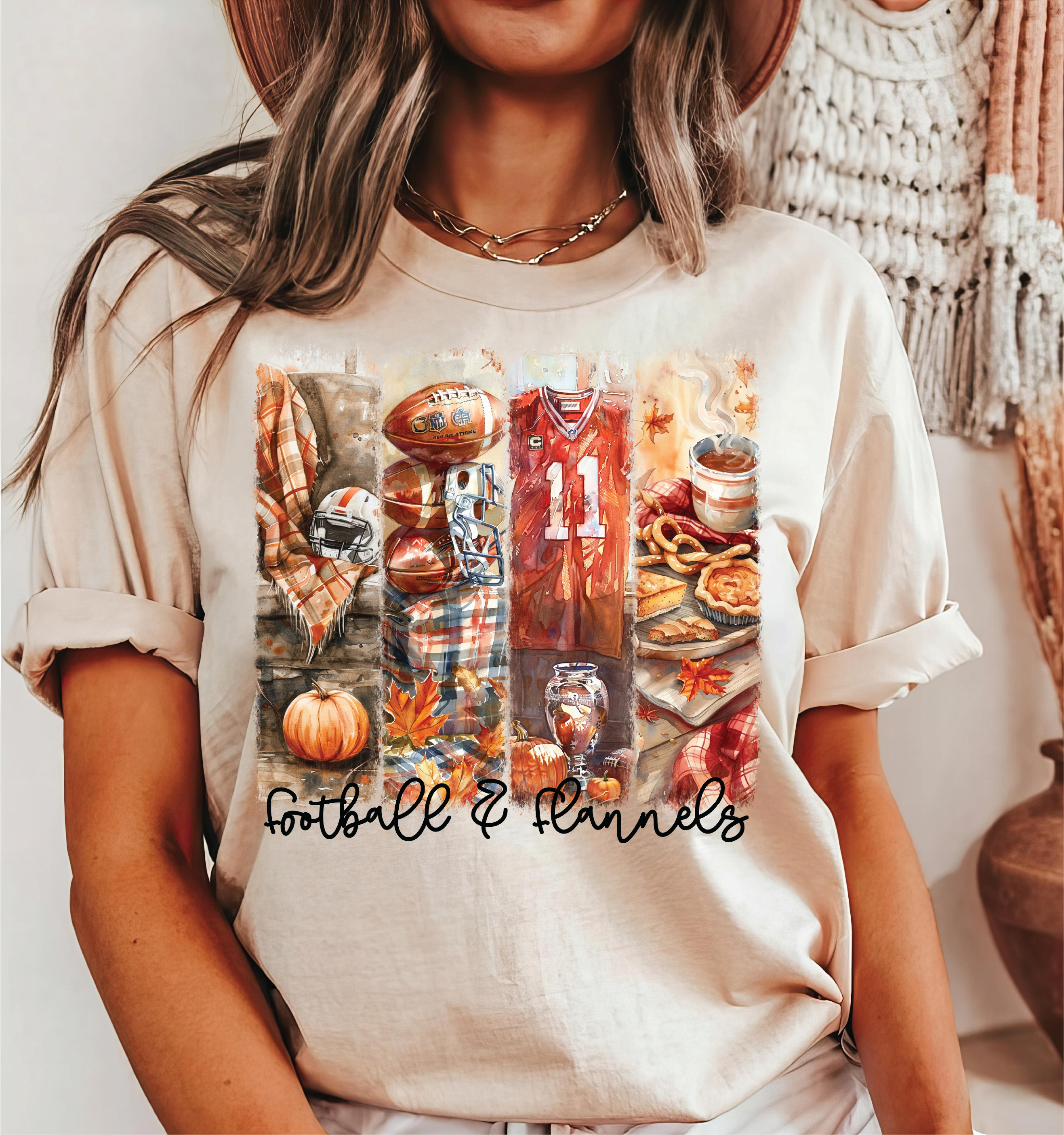 Football and Flannels Fall Graphic Tee