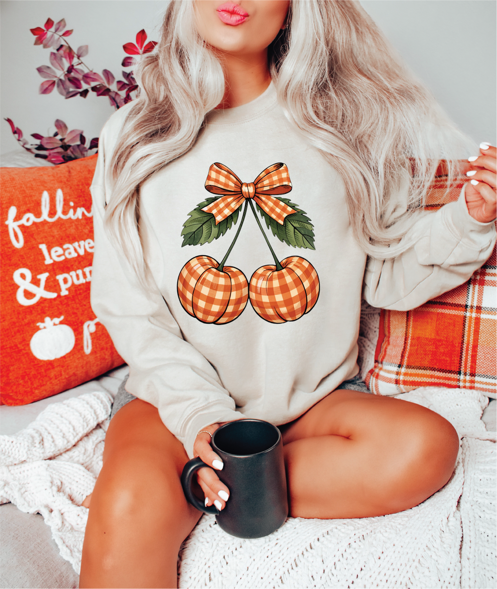 Gingham Pumpkins Tee or Sweatshirt