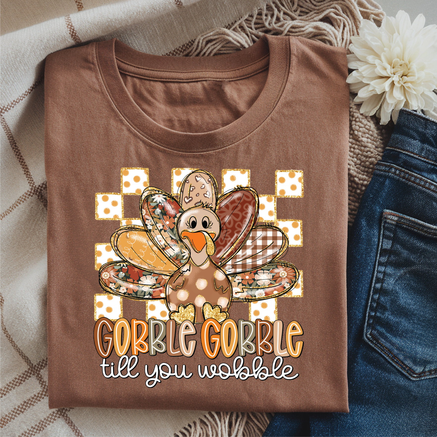 Gobble Til You Wobble-Graphic Tee
