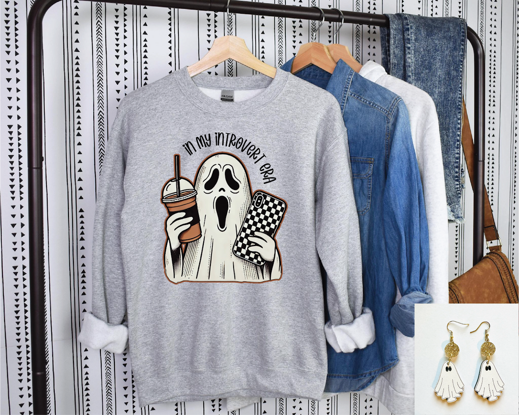 Introverted Era Ghost Tee or Sweatshirt