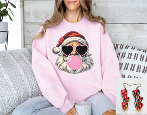 Bubble Gum Santa Tee or Sweatshirt