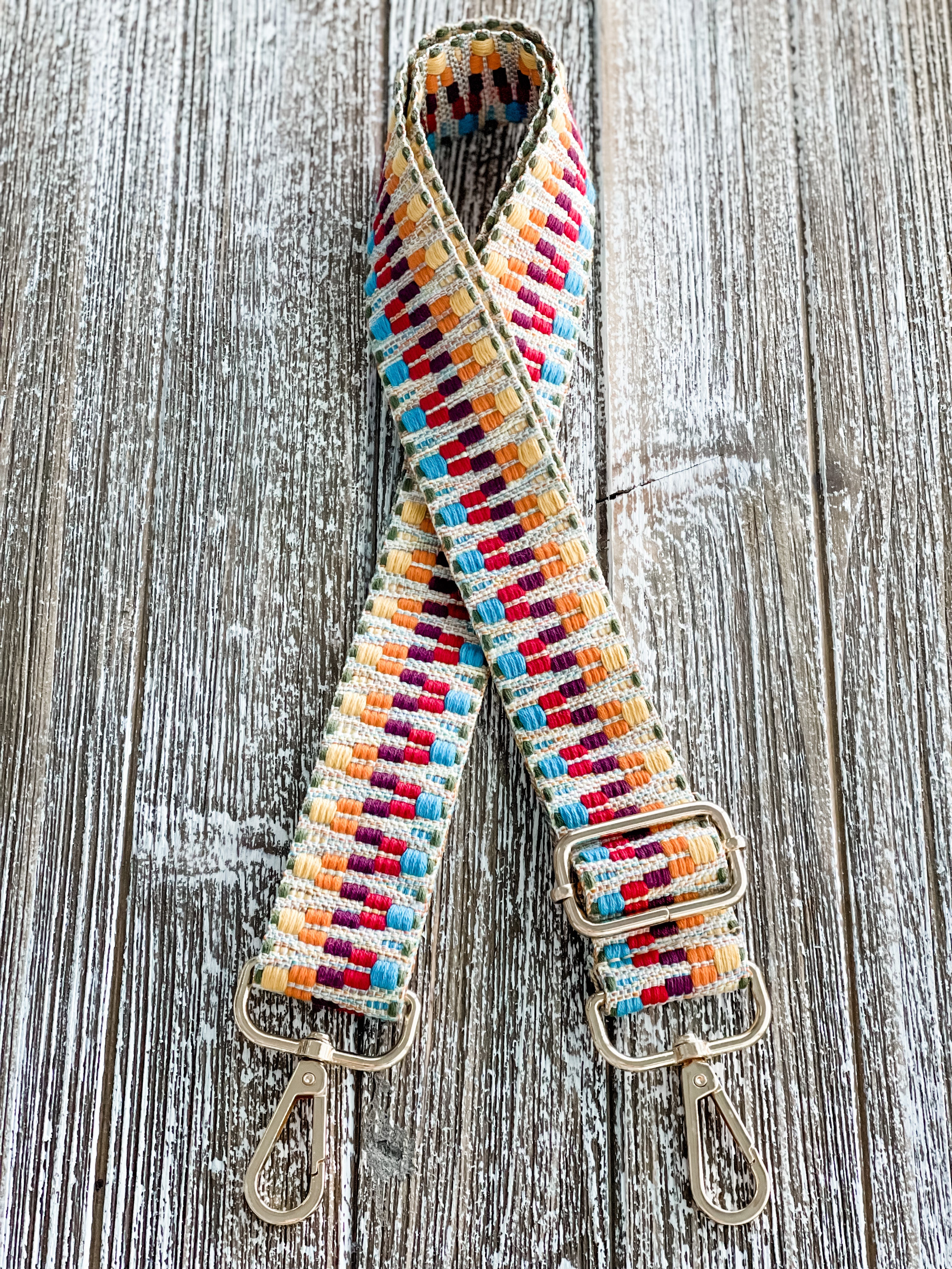 Crossbody Guitar Strap "Rainbow Feels"