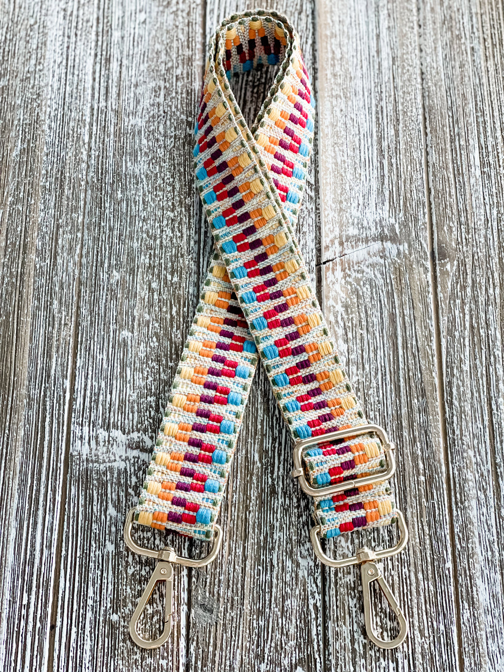 Crossbody Guitar Strap "Rainbow Feels"