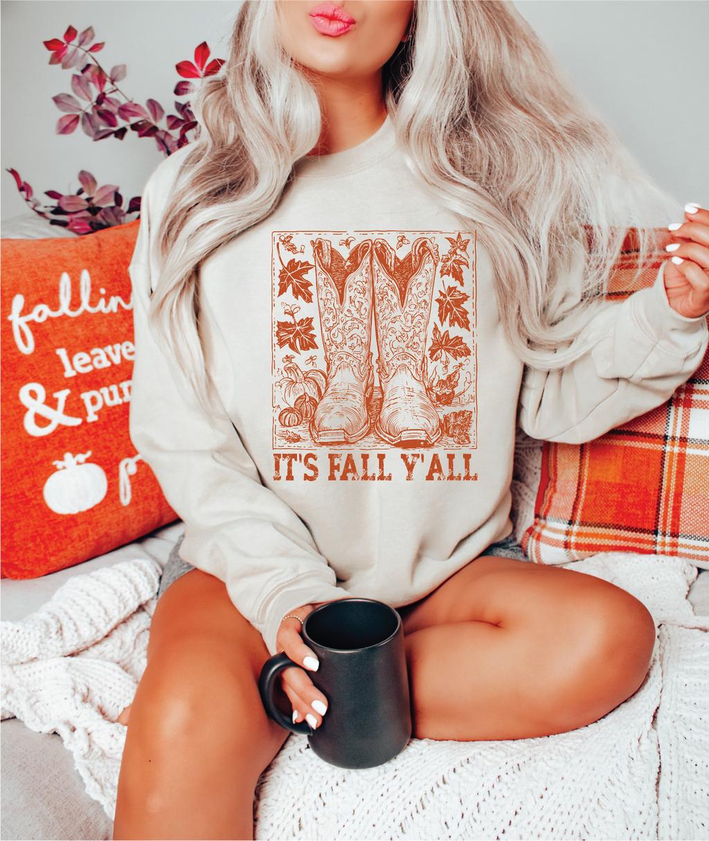It's Fall Yall Boots- Tee or Sweatshirt