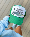 Later Gator Green and White Trucker Hat