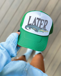 Later Gator Green and White Trucker Hat