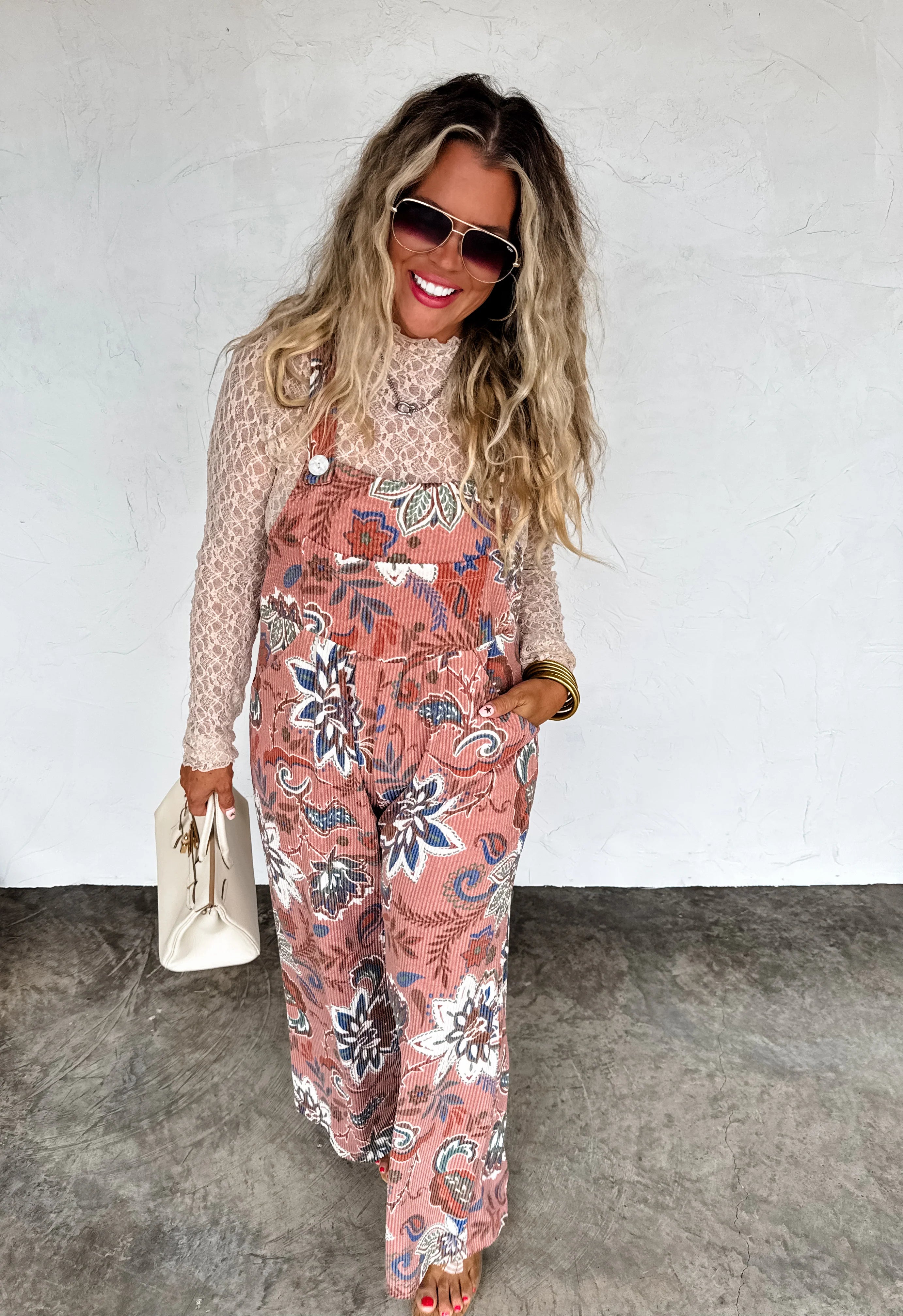 FALL PRINT KARLI OVERALLS