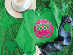 Shamrock Face Faux Sequin Tee or Sweatshirt