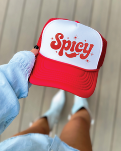 Spicy Red and White Trucker Hat