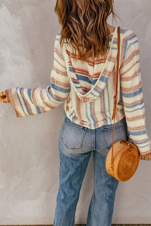 Grace Striped Sweater with Kangaroo Pocket