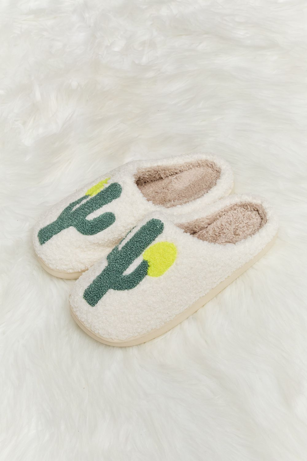 Cactus Plush Slide Slippers