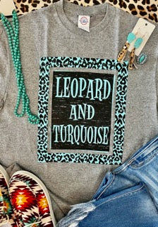 Leopard & Turquoise Tee (Delta)