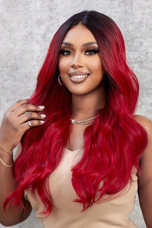 13*2" Lace Front Wigs Synthetic Wave 24" 150% Density