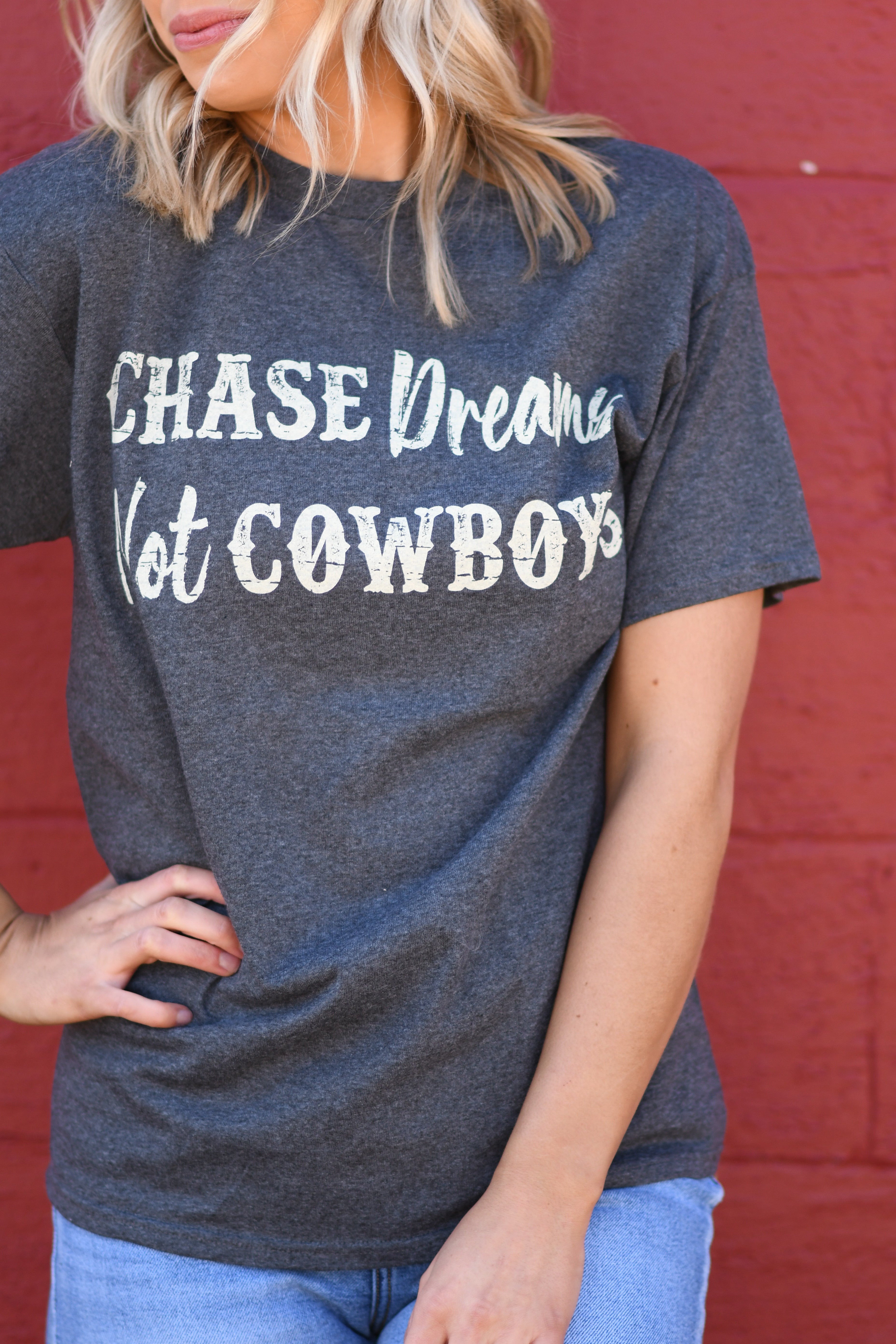 Chase Dreams Not Cowboys Tee (Delta)