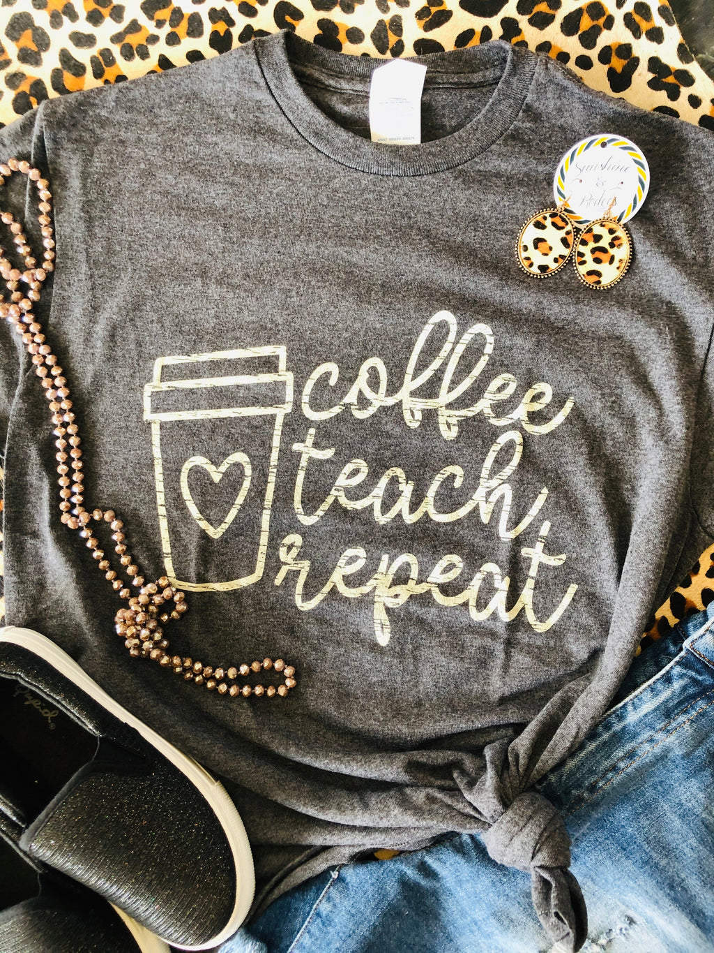 Coffee Teach Repeat Tee (Delta)