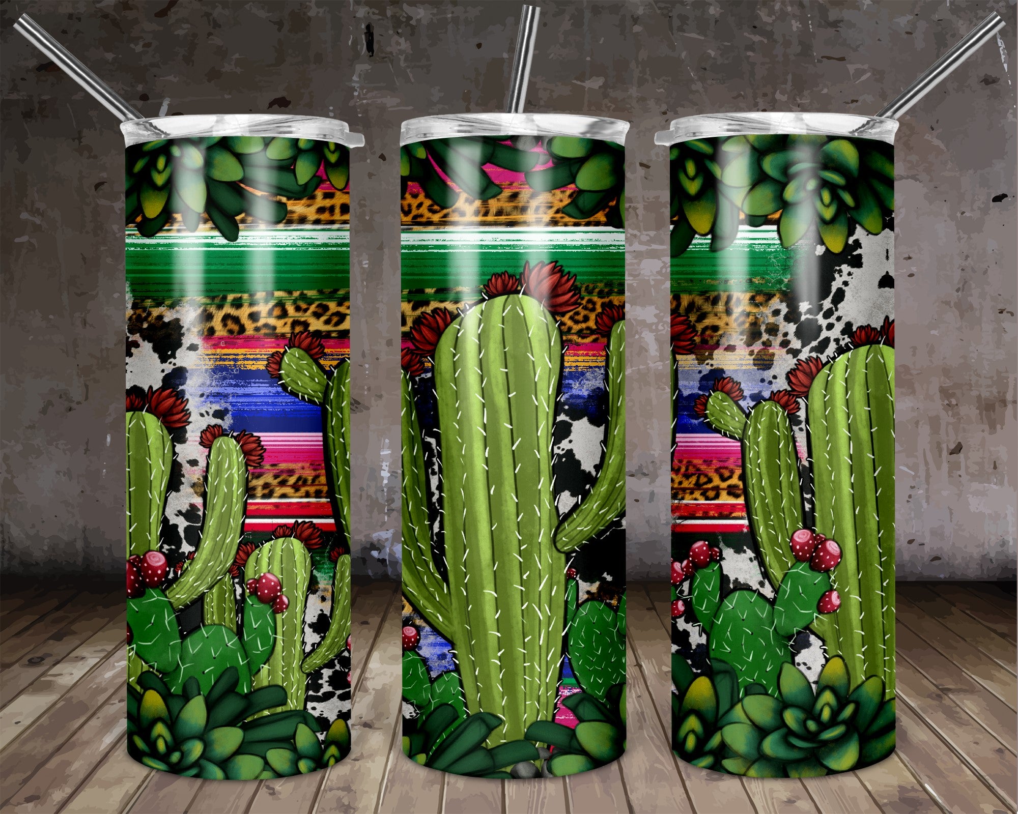 Skinny Tumbler - Fun Cactus